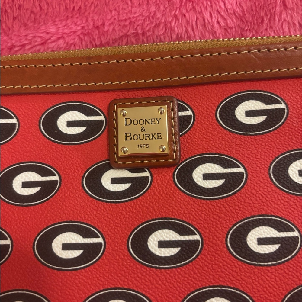 Dooney & Bourke Red Georgia Bulldog wristlet bag